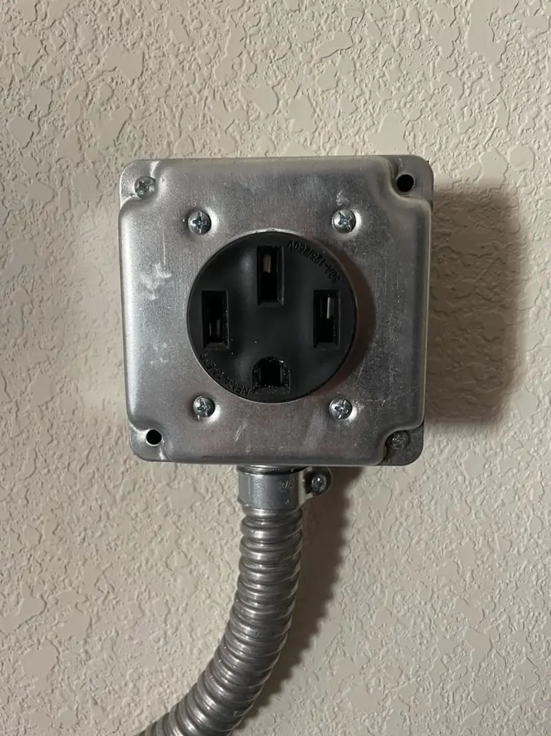 NEMA 14-50 outlet installed for Electrical Panel Upgrade in Parkland